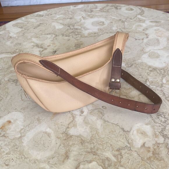 Vintage Lutz Sport Switzerland Leather & Coated Canvas Belt Bag Fanny Pack - Picture 4 of 9